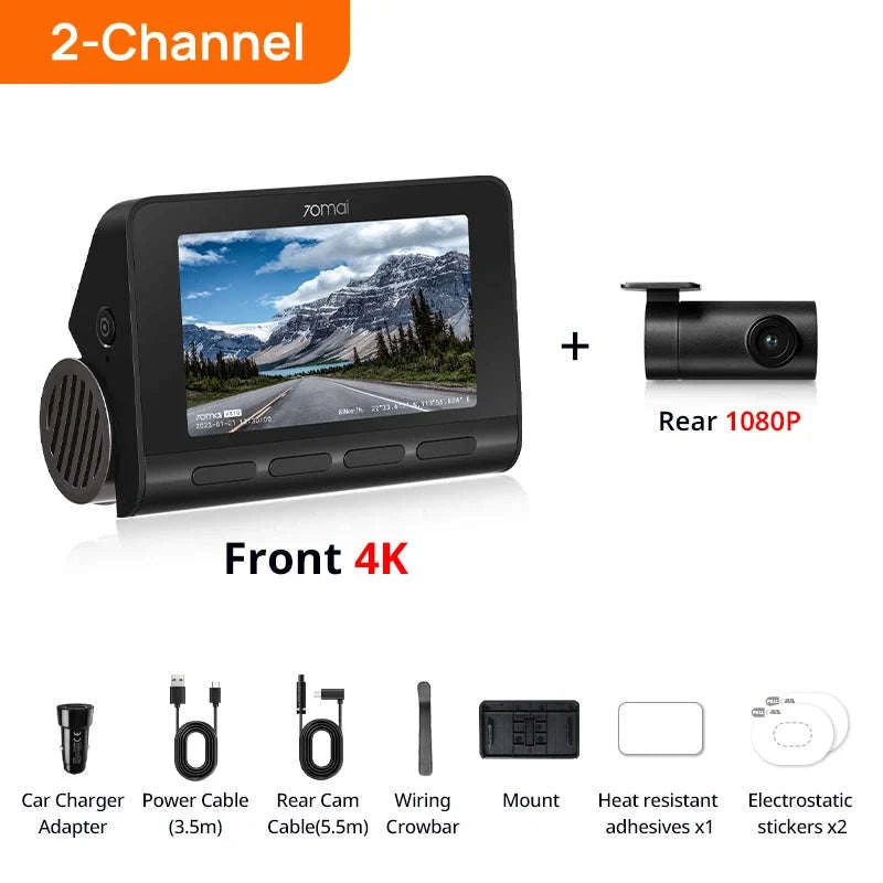 4K Dash Cam with GPS, ADAS, 24H Parking Surveillance and 4G LTE Support-2-Channel n UP04 / Saudi Arabia / No TF Card