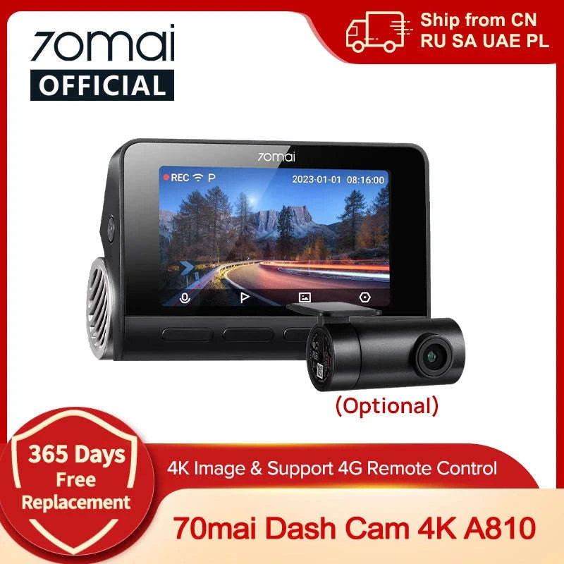4K Dash Cam with GPS, ADAS, 24H Parking Surveillance and 4G LTE Support-2-Channel n UP04 / Saudi Arabia / No TF Card