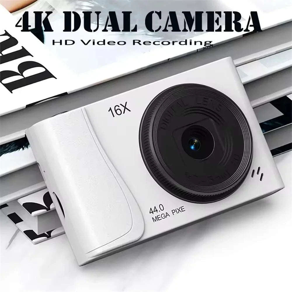 4K Digital Camera 16x Zoom Compact Camcorder-Black