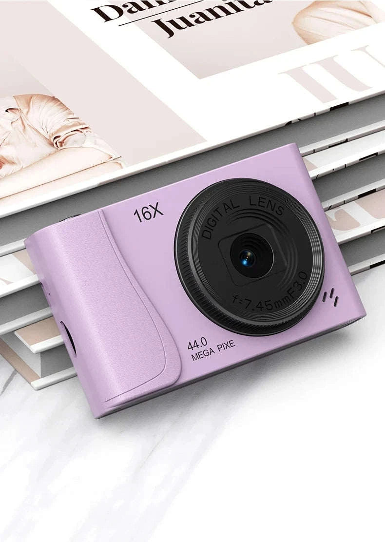 4K Digital Camera 16x Zoom Compact Camcorder-Black
