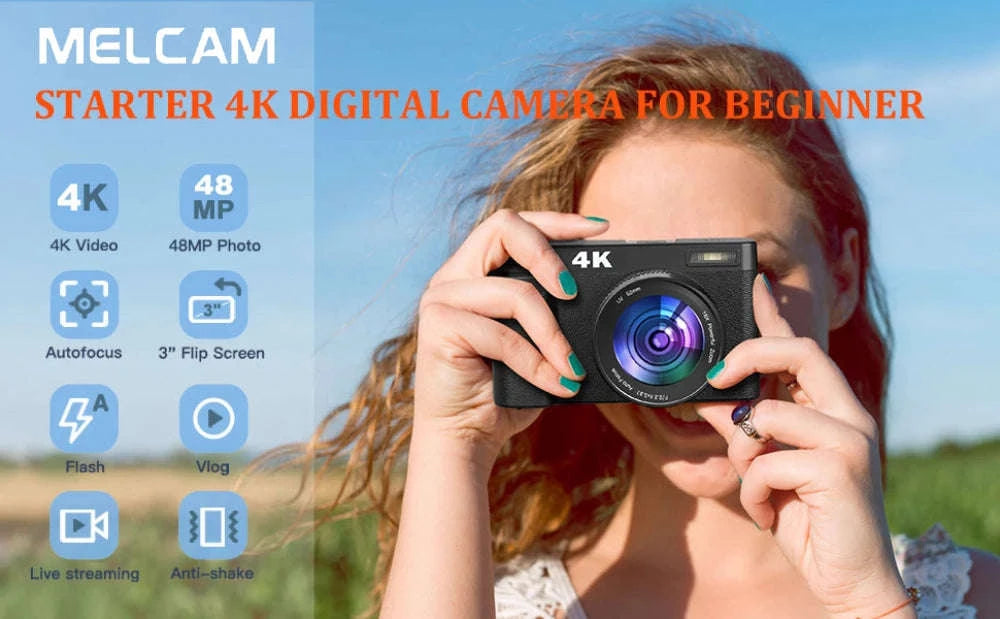 4K Digital Camera for Vlogging & Photography-Default Title
