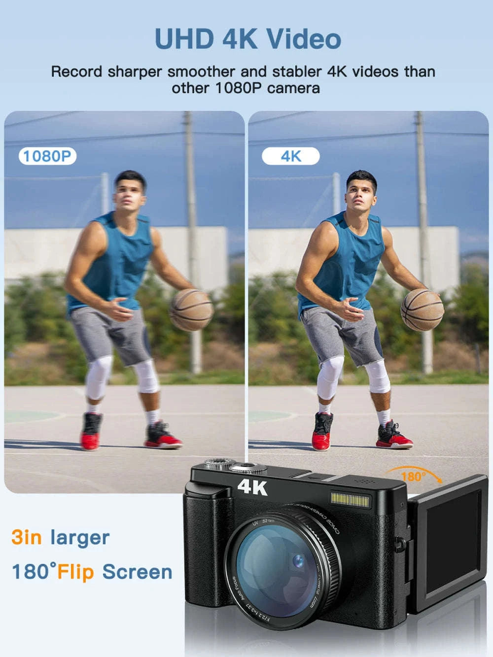 4K Digital Camera for Vlogging & Photography-Default Title