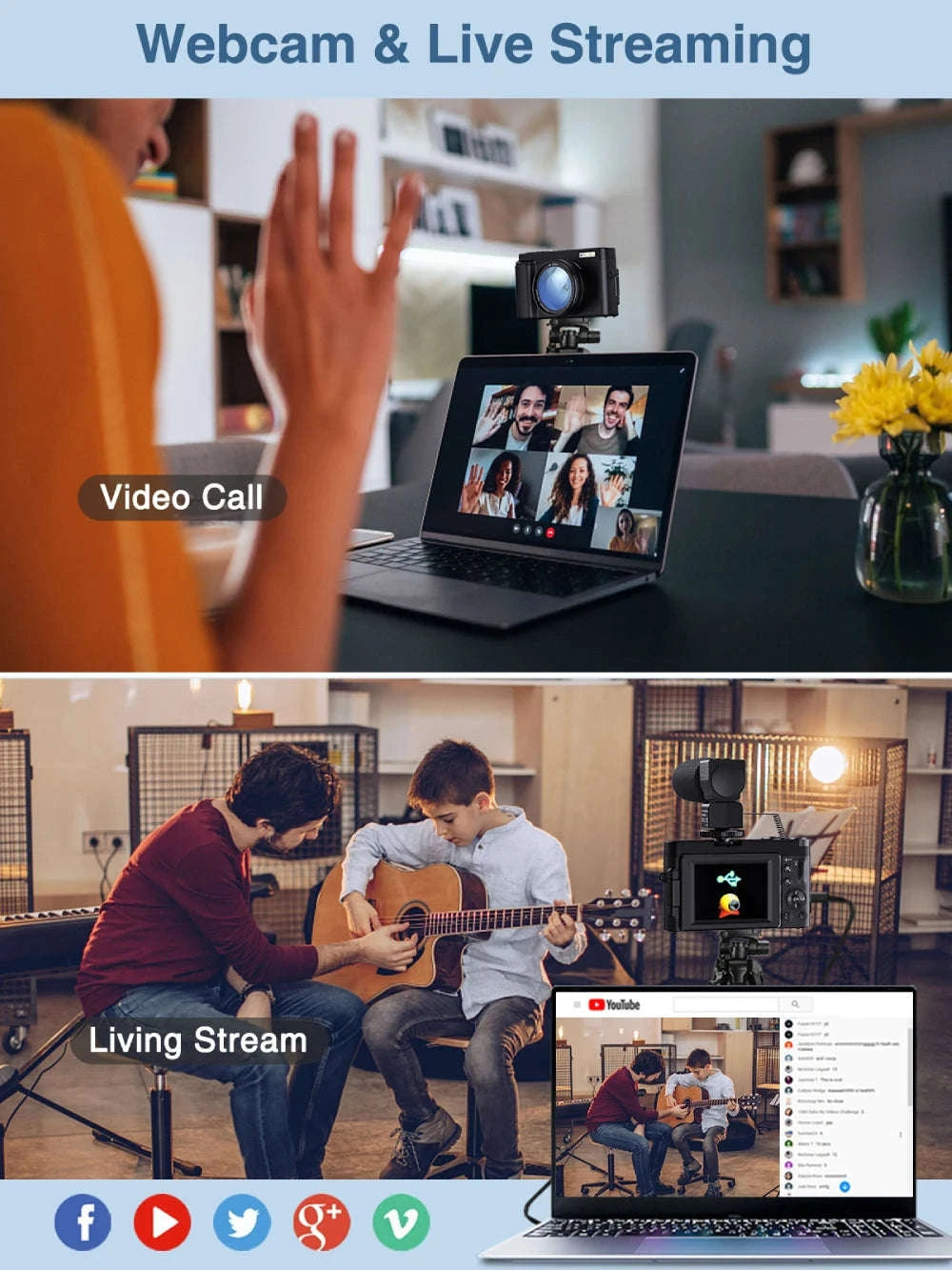 4K Digital Camera for Vlogging & Photography-Default Title