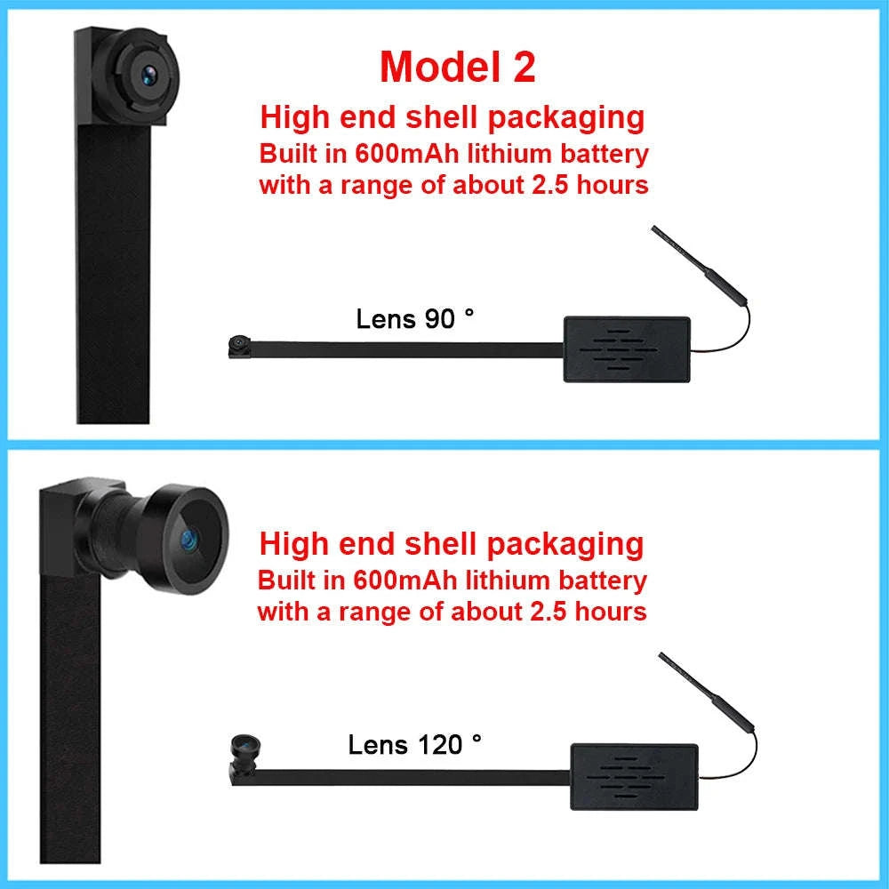 4K DIY Wireless WiFi Mini Camera for Remote Viewing-Model 2 90 degrees