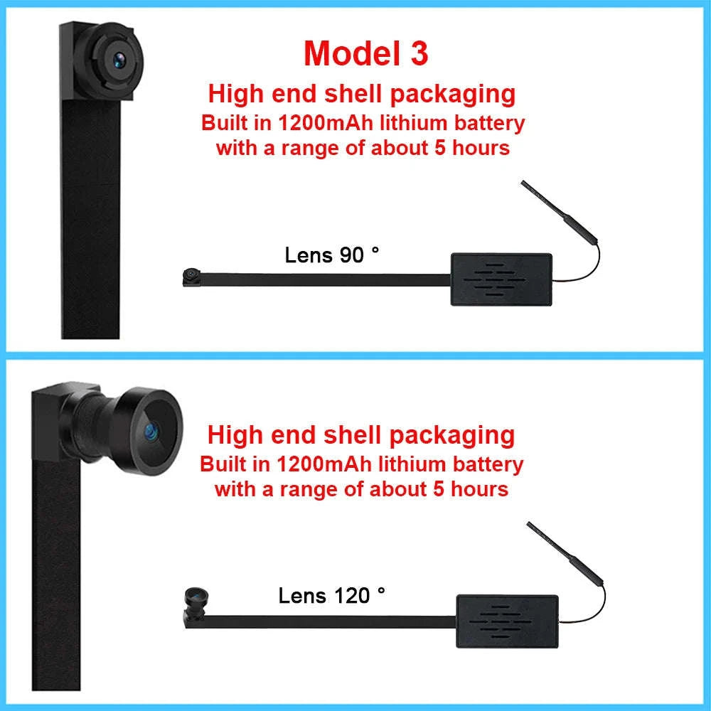 4K DIY Wireless WiFi Mini Camera for Remote Viewing-Model 2 90 degrees