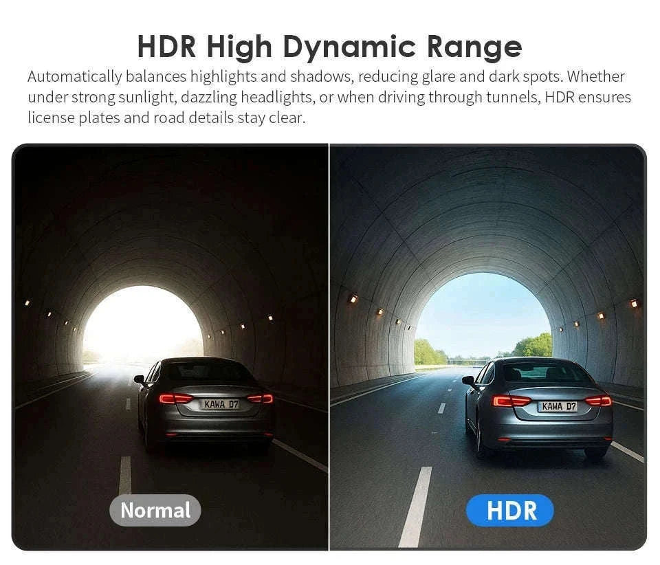 4K Dual Dash Cam with Front & Rear Camera, GPS, WiFi 6 and Voice Control-Front n Rear nTFcard / 64G