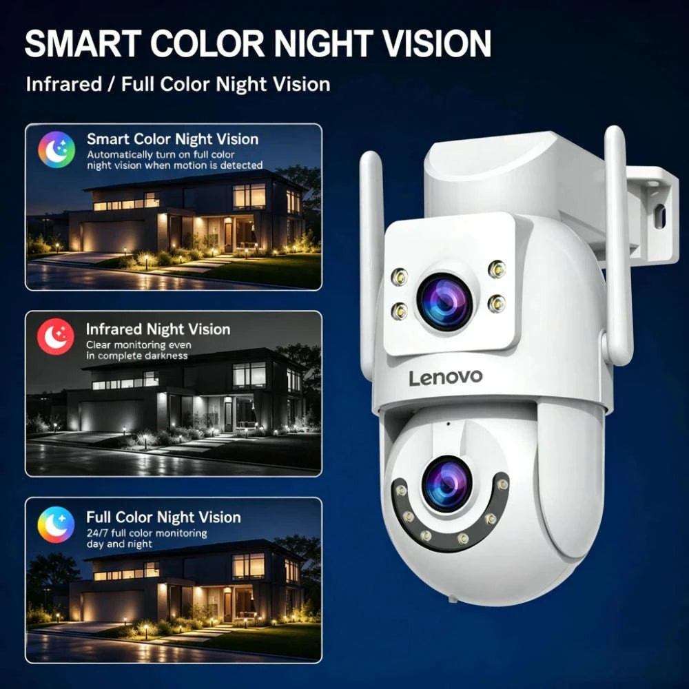 4K Dual Lens Outdoor WiFi Camera with Two-Way Talk, IP66 Waterproof, AI Tracking, Night Vision-4MP / EU Plug / China Mainland