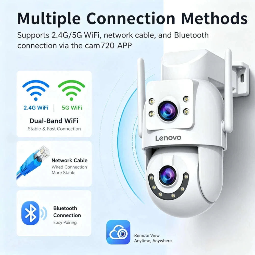 4K Dual Lens Outdoor WiFi Camera with Two-Way Talk, IP66 Waterproof, AI Tracking, Night Vision-4MP / EU Plug / China Mainland