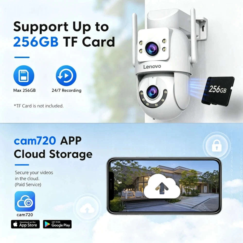 4K Dual Lens Outdoor WiFi Camera with Two-Way Talk, IP66 Waterproof, AI Tracking, Night Vision-4MP / EU Plug / China Mainland