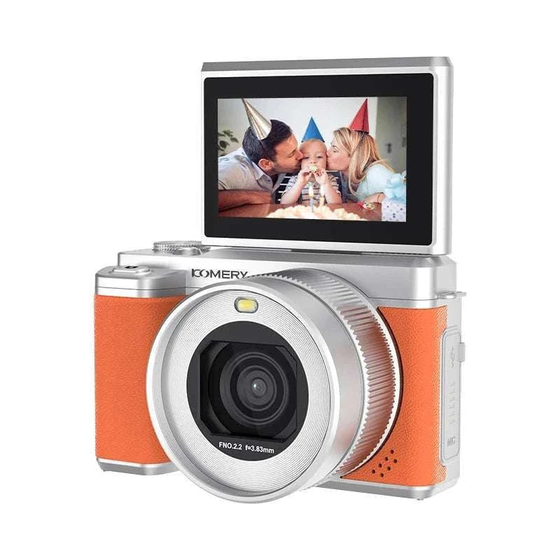 4K Dual Lens Vlogging Camera with Flip Screen & 18X Zoom-Standard / No TF Card