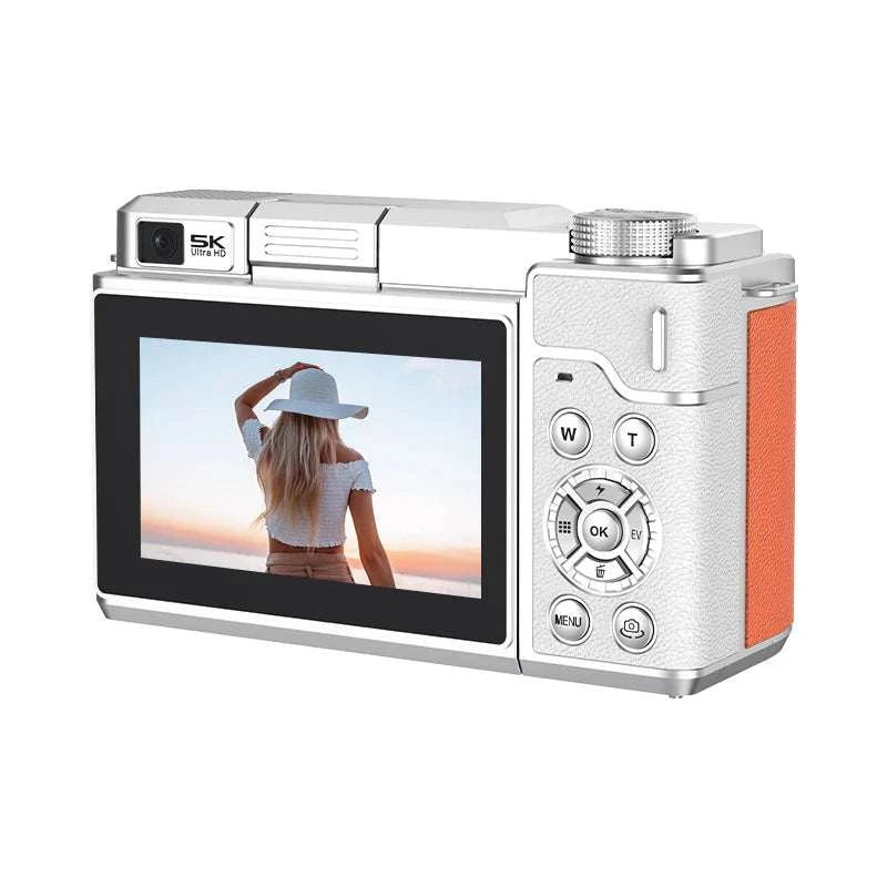 4K Dual Lens Vlogging Camera with Flip Screen & 18X Zoom-Standard / No TF Card