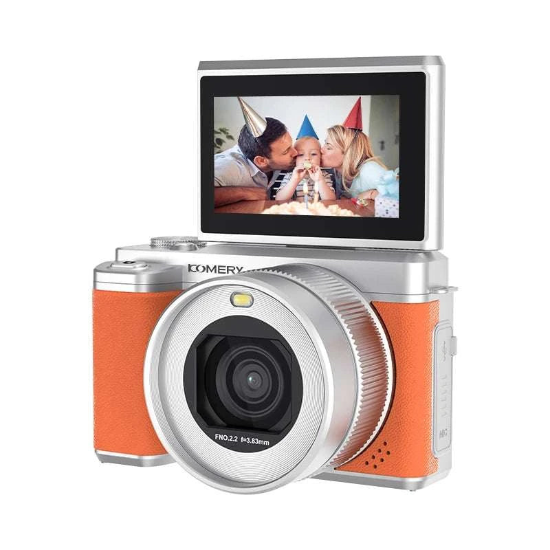 4K Dual Lens Vlogging Camera with Flip Screen & 18X Zoom-Standard / No TF Card