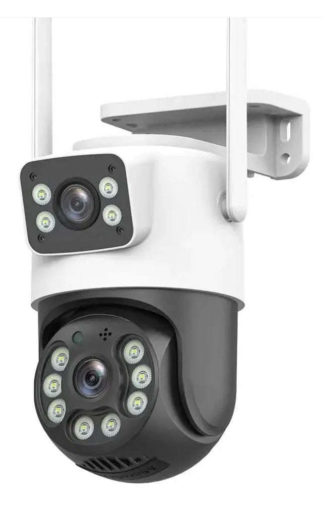 4K Dual Lens WiFi PTZ Security Camera with AI Tracking-8MP ADD 128G / EU Plug