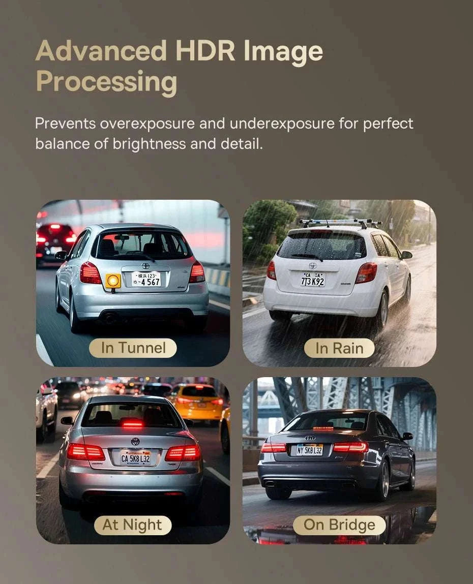 4K Front & 1080P Rear Dash Cam with WiFi6, GPS & Night Vision-Front n Rear / 32G / United States