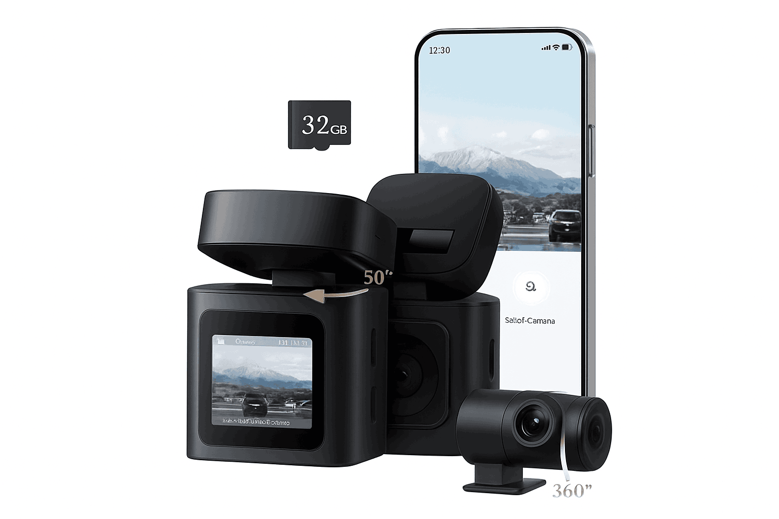 4K Front & 1080P Rear Dash Cam with WiFi6, GPS & Night Vision-Front n Rear / 32G / United States