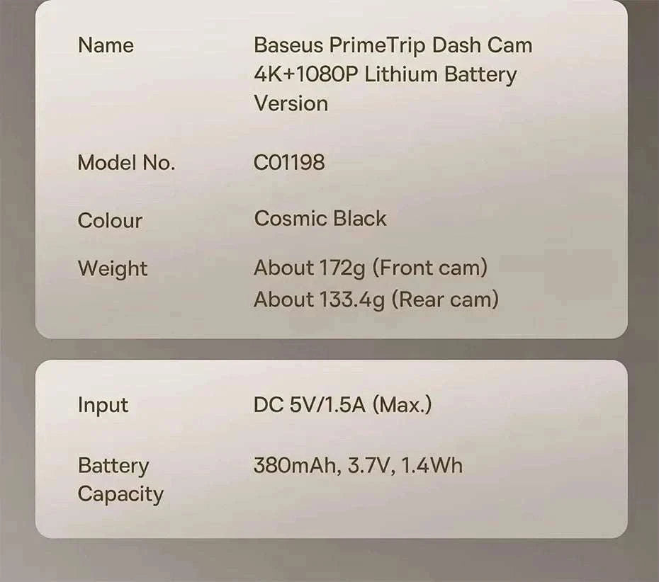 4K Front & 1080P Rear Dash Cam with WiFi6, GPS & Night Vision-Front n Rear / 32G / United States