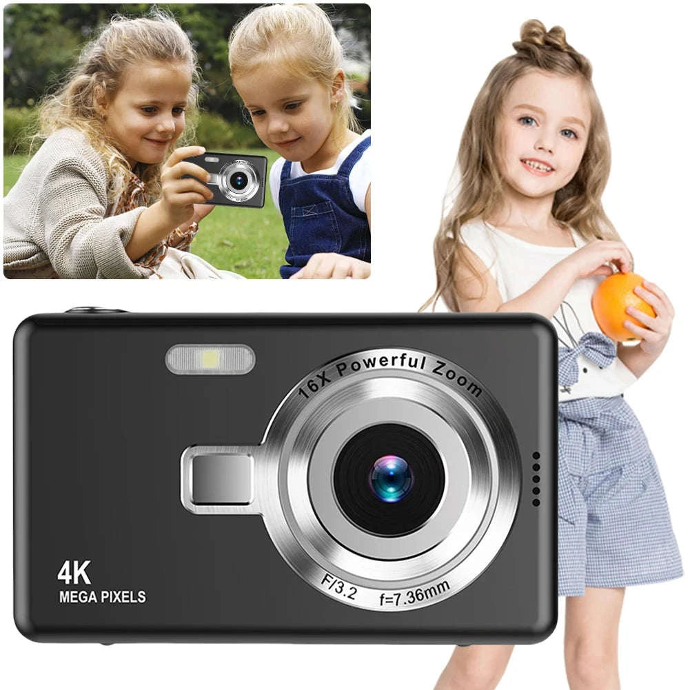4K HD 1080P Digital Camera with Autofocus and 16X Zoom-Silver / United Kingdom