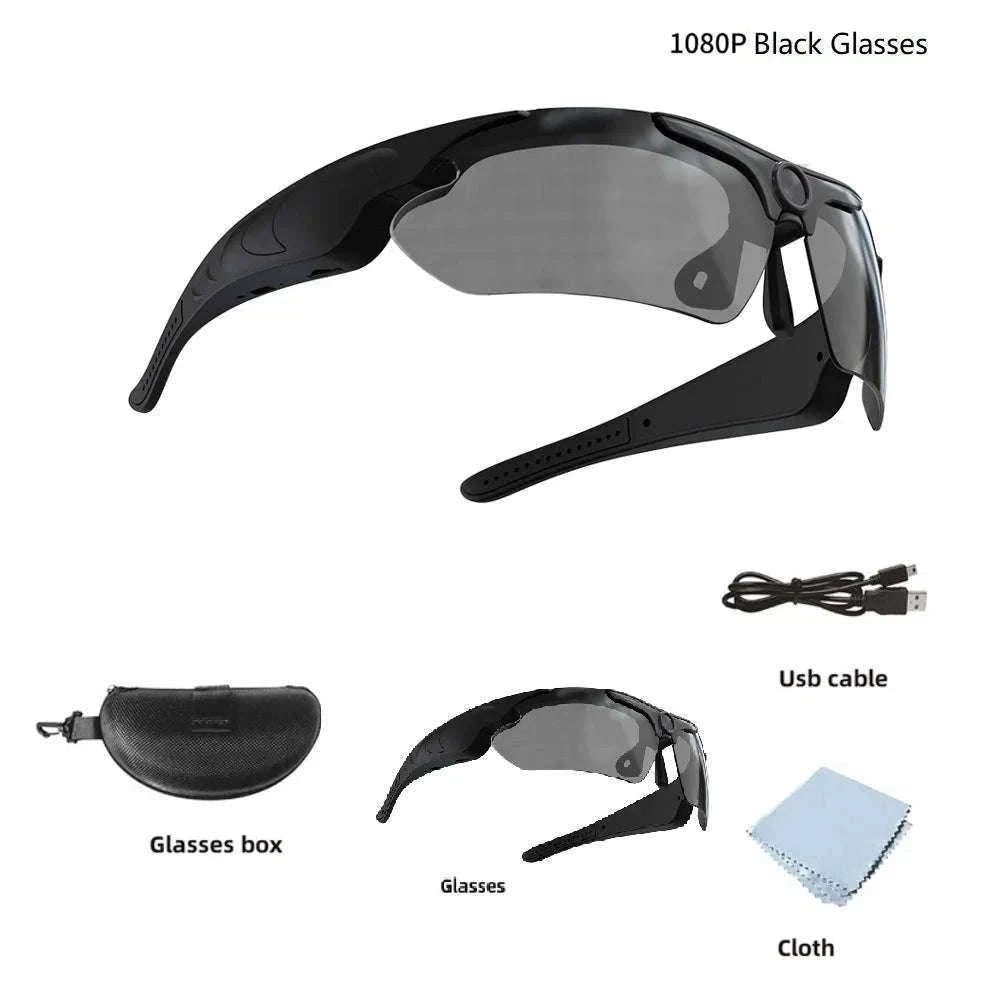 4K HD Camera Glasses with 120-Min Recording & Hands-Free Video-H33 4K Glasses / No TF Card