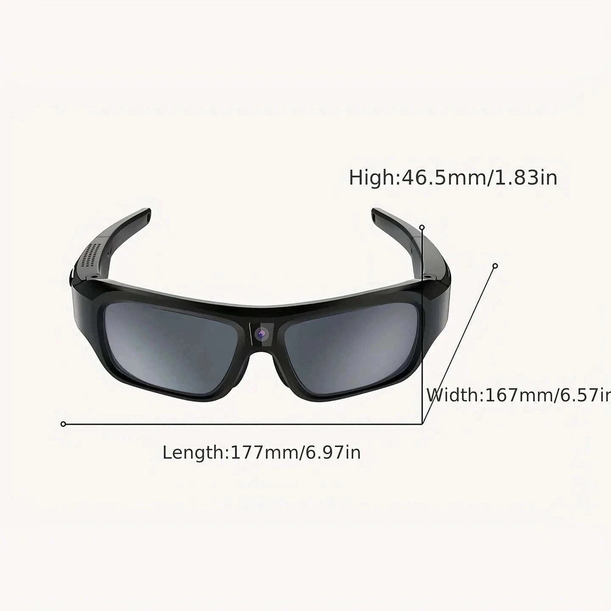 4K HD Camera Glasses with 120-Min Recording & Hands-Free Video-H33 4K Glasses / No TF Card