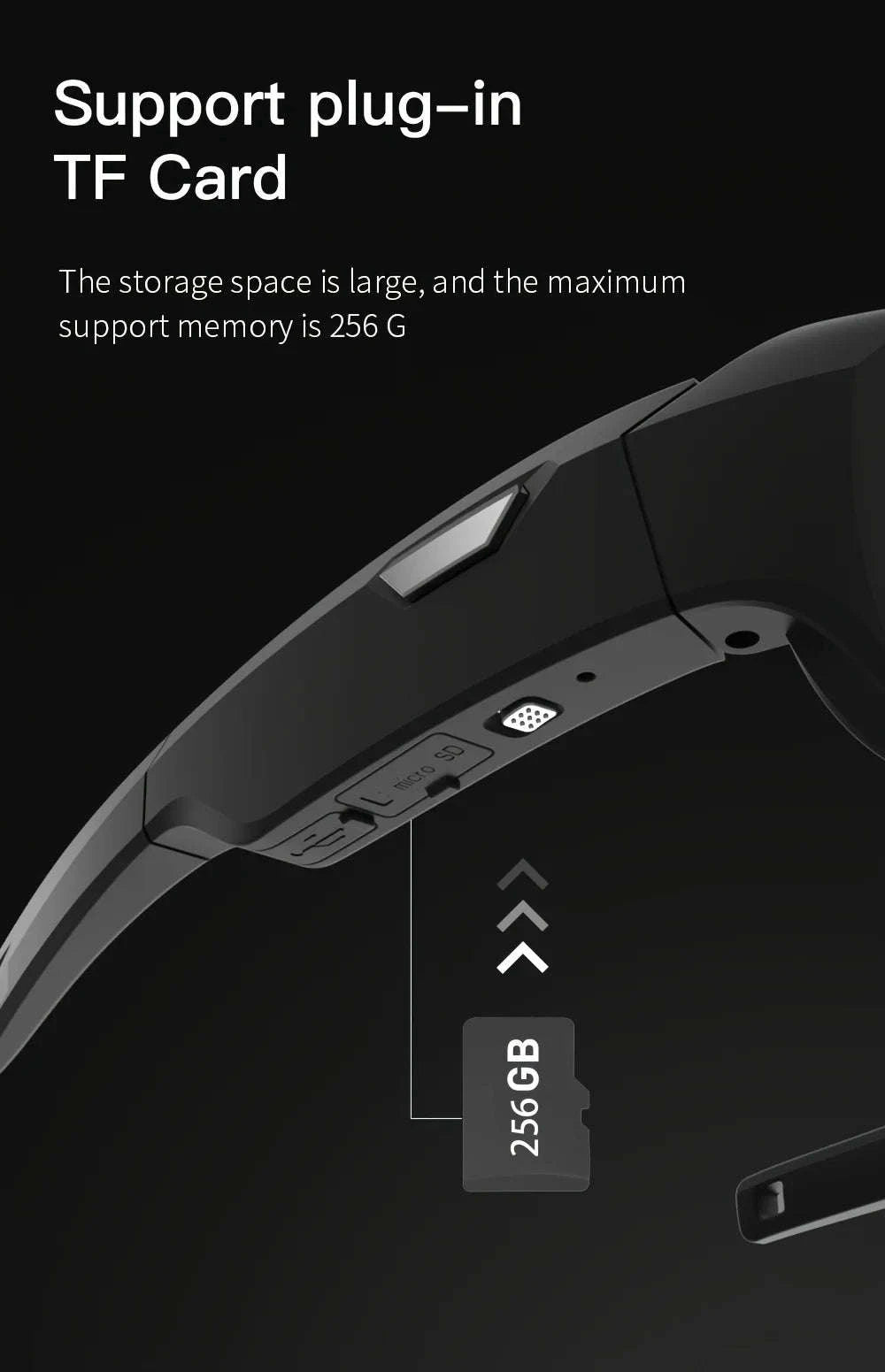 4K HD Camera Glasses with 120-Min Recording & Hands-Free Video-H33 4K Glasses / No TF Card