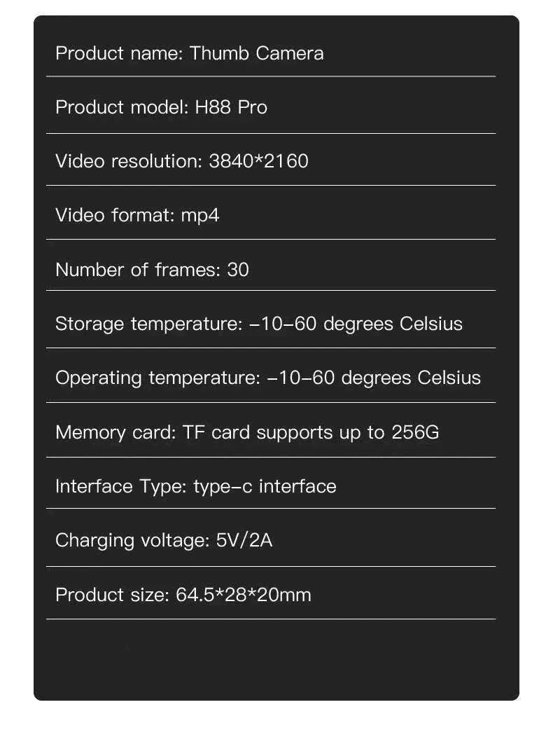 4K HD Mini Pet Collar Camera with Wide-Angle Lens-UHD Pro 4K (WH-Bas) / With 32G TF Card / China Mainland