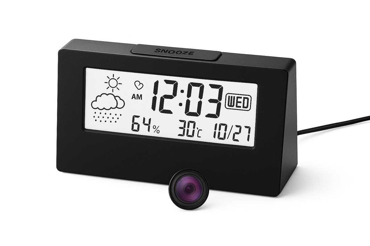 4K HD Mini Wi-Fi hodiny s kamerou, lepší ostrost, detekce pohybu, vzdálené prohlížení, domácí 4K mini kamera