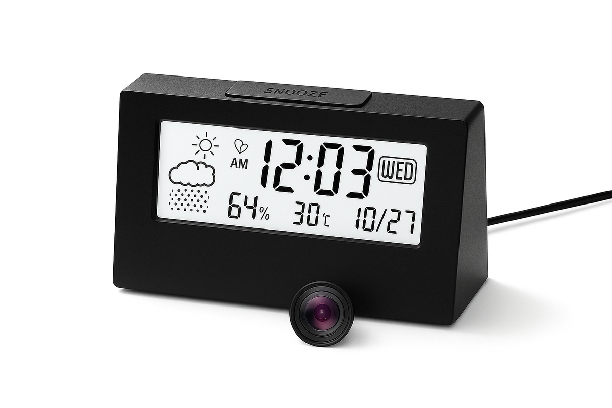4K HD Mini Wi-Fi hodiny s kamerou, lepší ostrost, detekce pohybu, vzdálené prohlížení, domácí 4K mini kamera