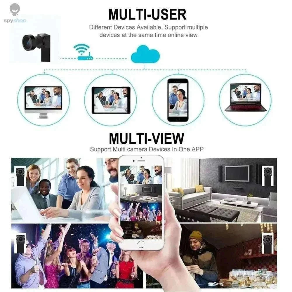 4K HD Mini WiFi Camera with Motion Alerts and Remote Viewing-90 degree camera / Add 128 GB card / CHINA