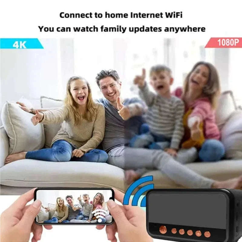 4K HD Mini WiFi6 Camera Bluetooth Speaker Alarm Clock-China Mainland