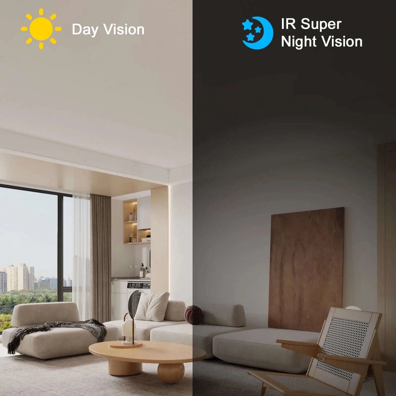 4K HD WiFi Mini Camera Electronic Clock with Night Vision-black