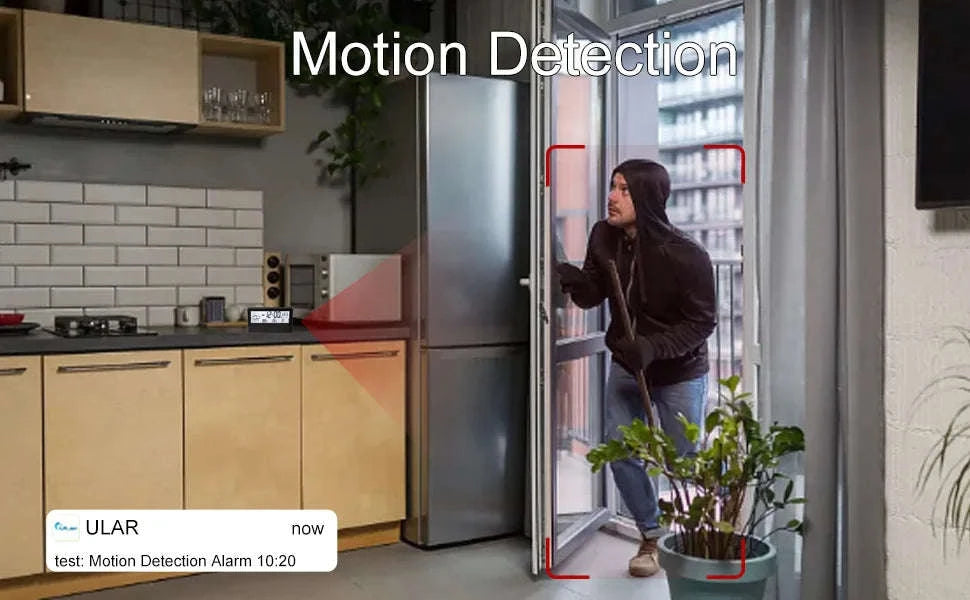 4K HD Wireless Alarm Clock Camera with Motion Detection and Remote Viewing-China Mainland