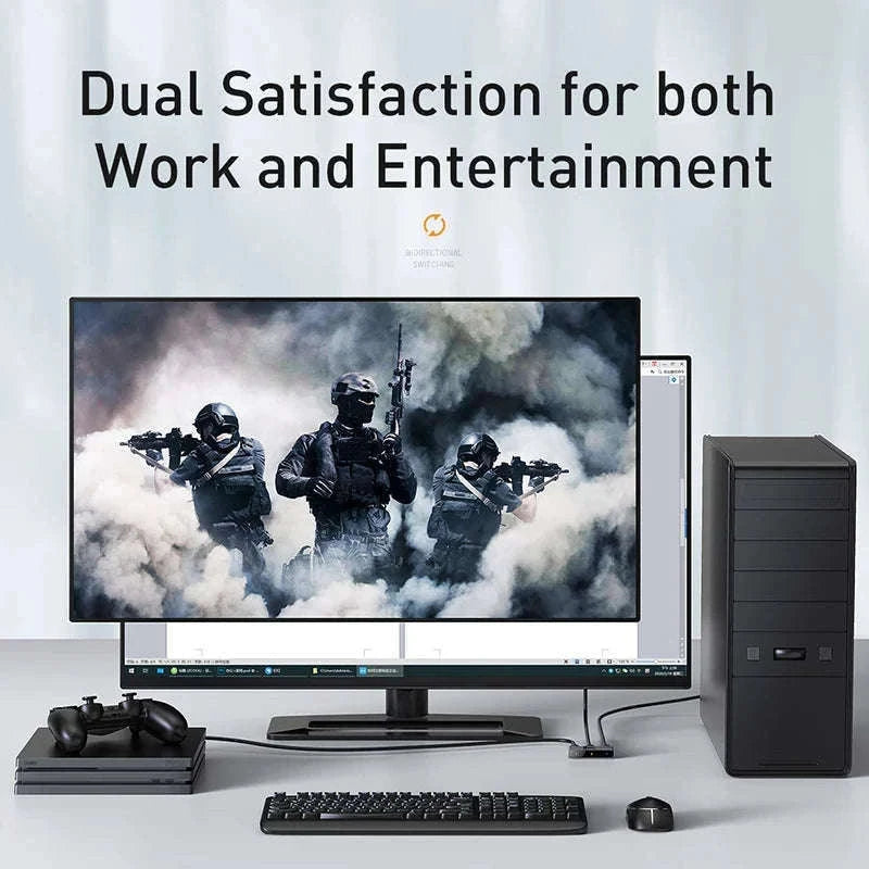 4K HDMI Switcher Bi-Directional 2-in-1 Splitter for TV, PS4, PC-HDMI Switch / HDMI Switch