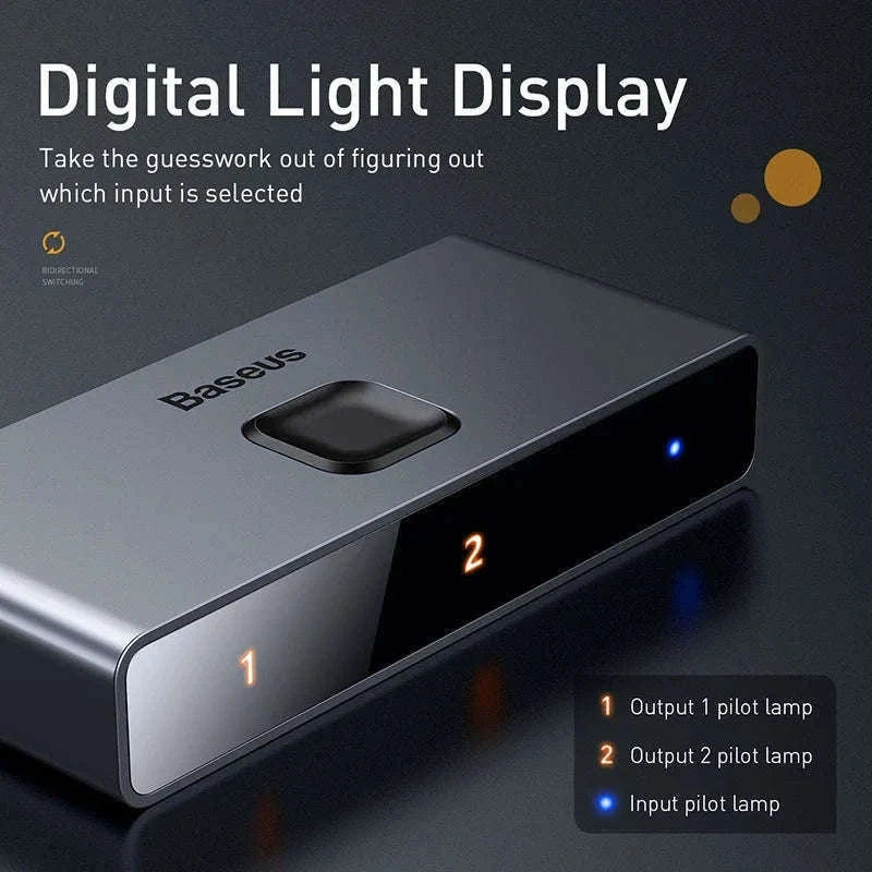 4K HDMI Switcher Bi-Directional 2-in-1 Splitter for TV, PS4, PC-HDMI Switch / HDMI Switch