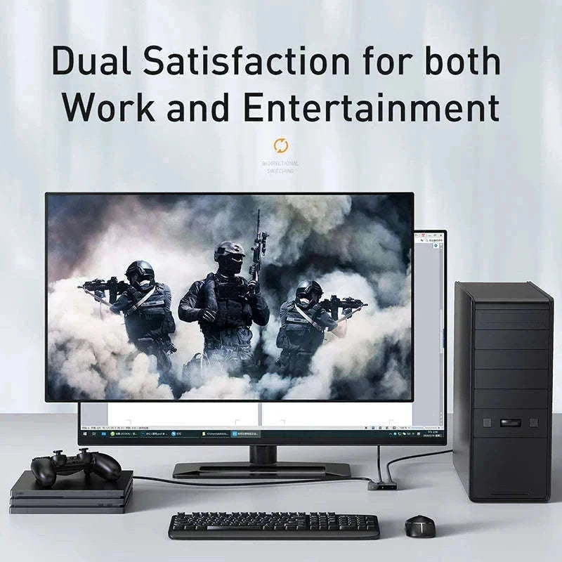 4K HDMI Switcher Bi-Directional 2-in-1 Splitter for TV, PS4, PC-HDMI Switch / HDMI Switch