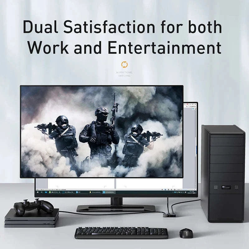 4K HDMI Switcher Bi-Directional 2-in-1 Splitter for TV, PS4, PC-HDMI Switch / HDMI Switch