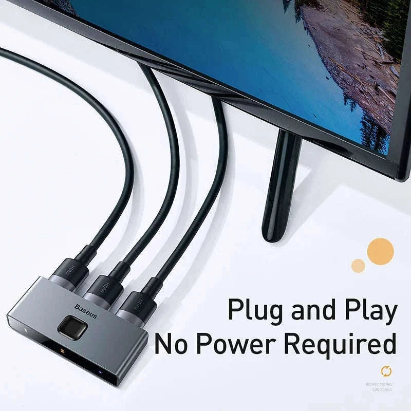 4K HDMI Switcher Bi-Directional 2-in-1 Splitter for TV, PS4, PC-HDMI Switch / HDMI Switch