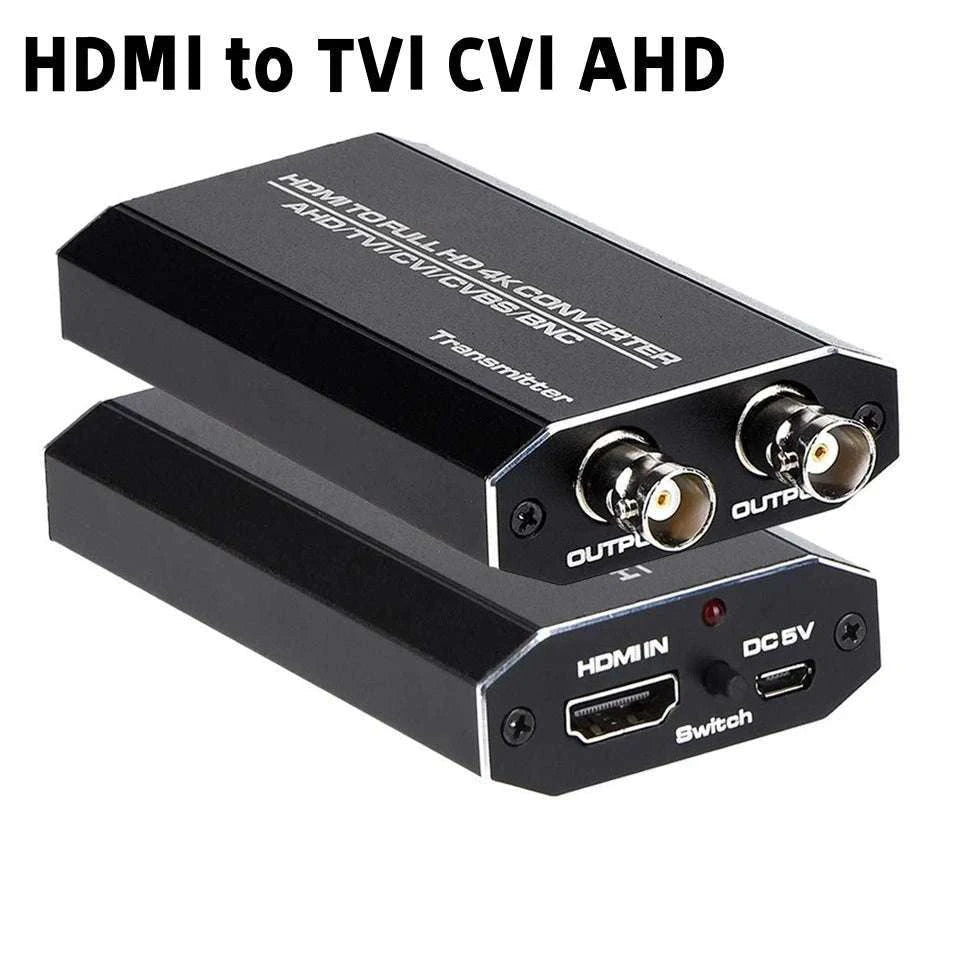 4K HDMI to TVI CVI AHD BNC Video Converter for Long-Distance CCTV-HDMI to TVI CVI AHD