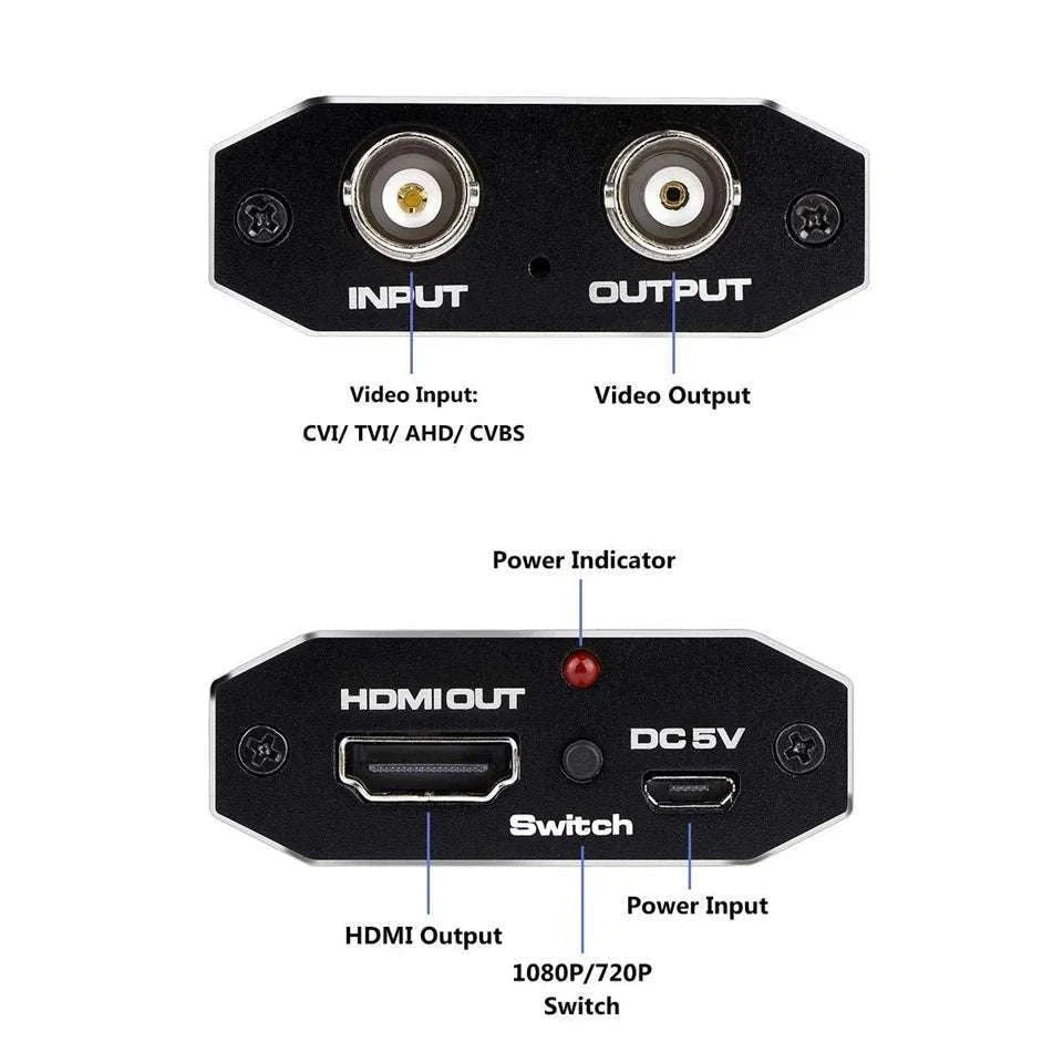 4K HDMI to TVI CVI AHD BNC Video Converter for Long-Distance CCTV-HDMI to TVI CVI AHD