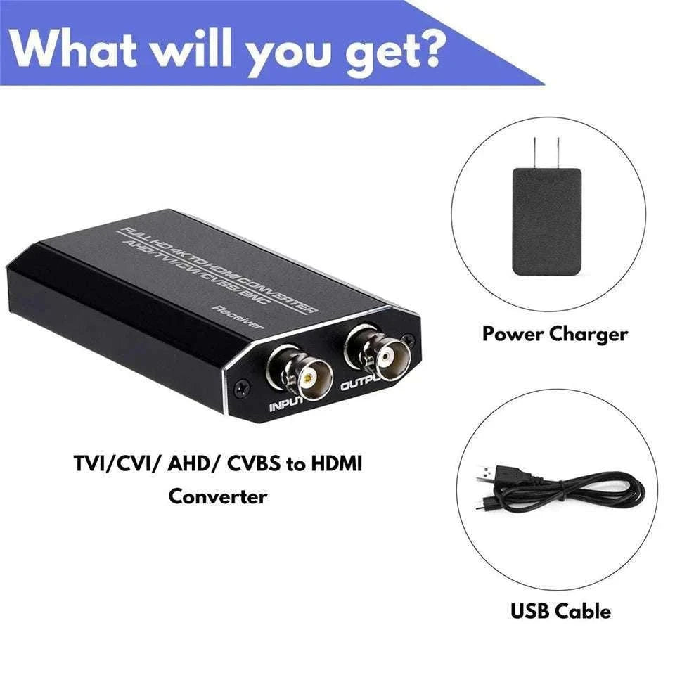 4K HDMI to TVI CVI AHD BNC Video Converter-HDMI to TVI CVI AHD