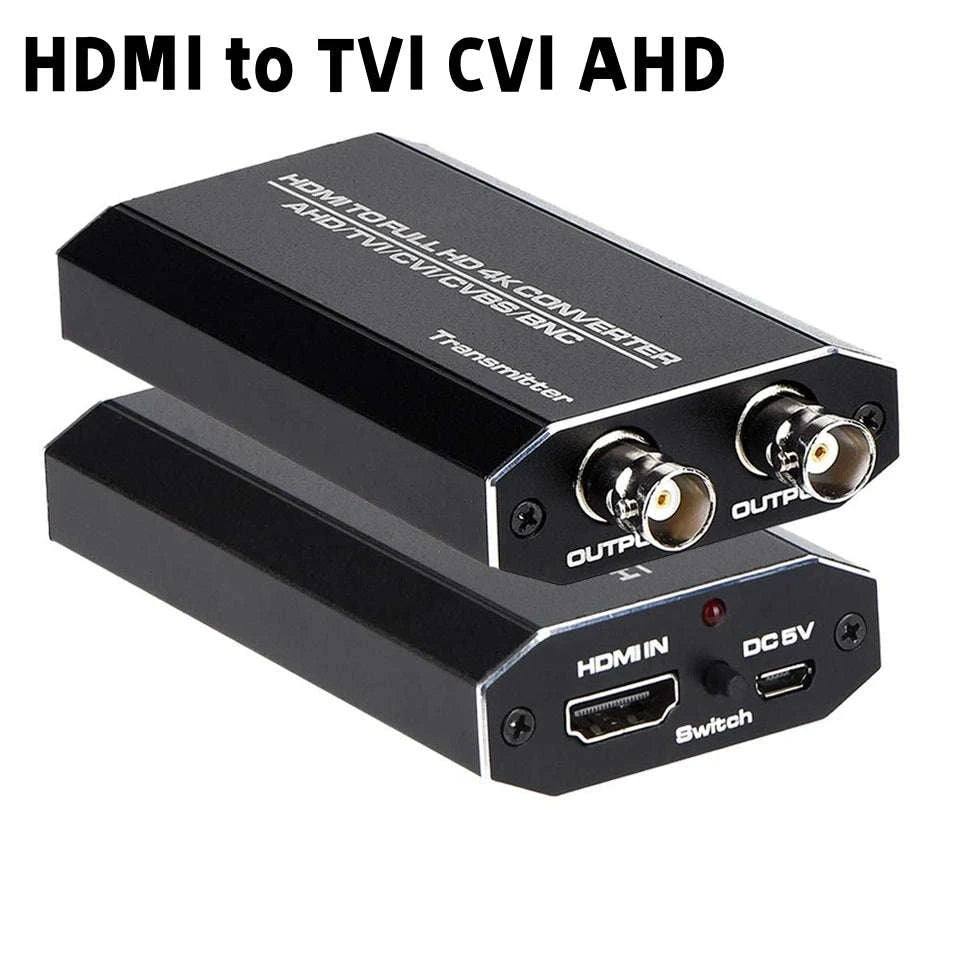 4K HDMI to TVI CVI AHD BNC Video Signal Converter Extender-HDMI to TVI CVI AHD