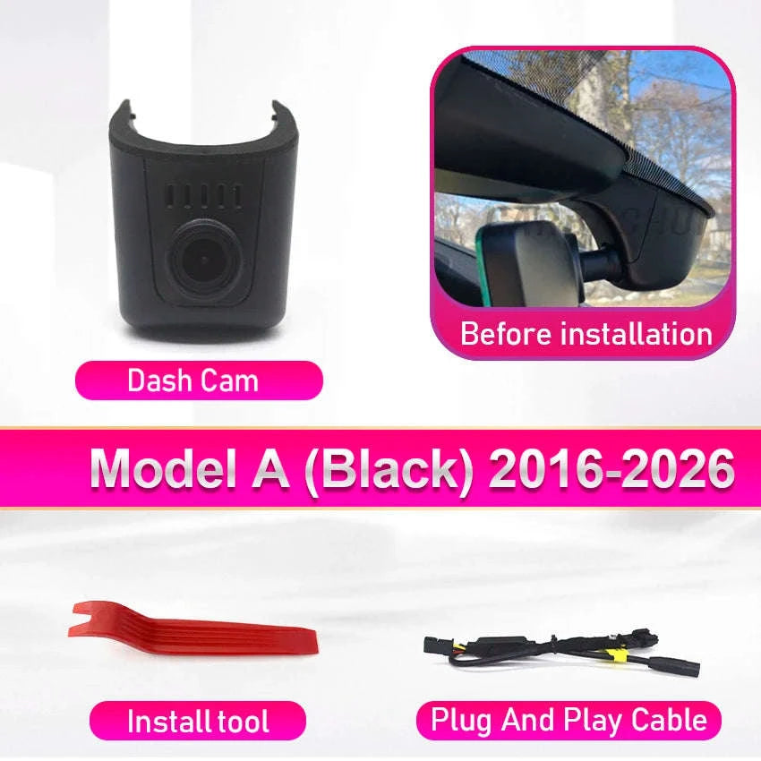 4K Hidden WiFi Dash Cam-black 2016-2026 / 4K Front Cam 128G