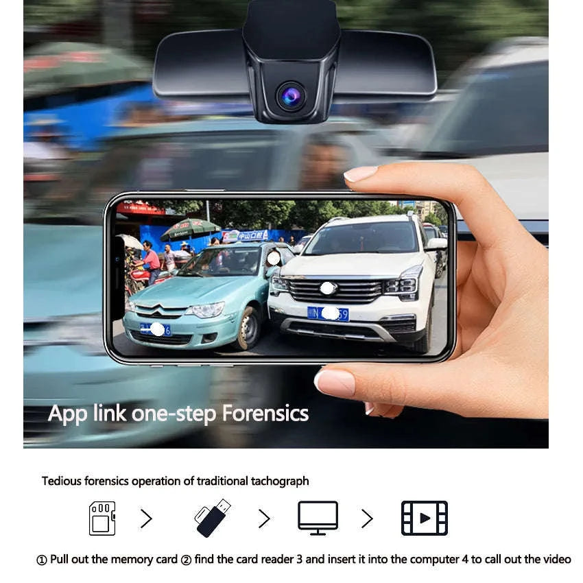 4K Hidden WiFi Dash Cam-black 2016-2026 / 4K Front Cam 128G