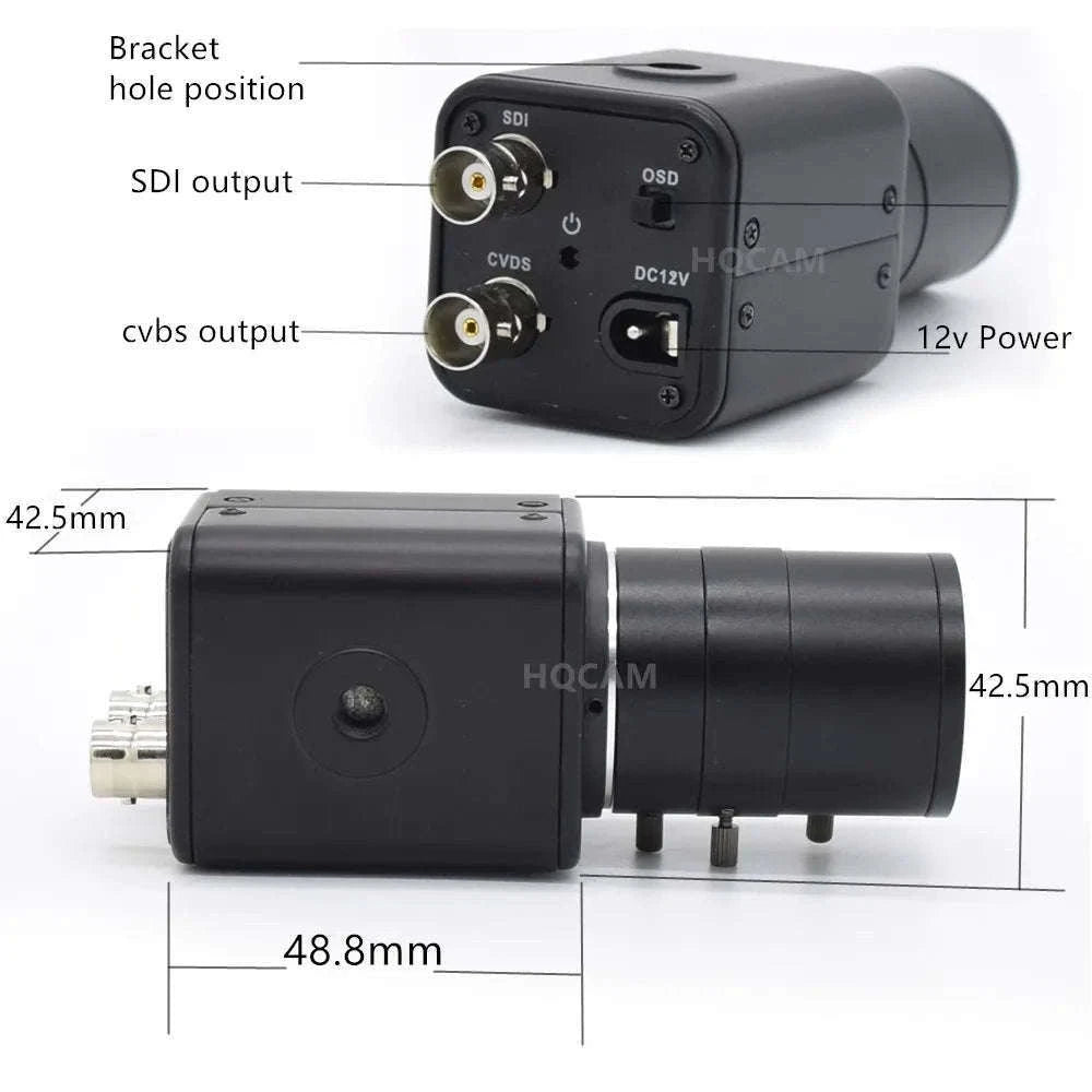 4K IMX385 SDI Industrial Camera for Stable, Clear Imaging-IMX290 2.8-12mm lens