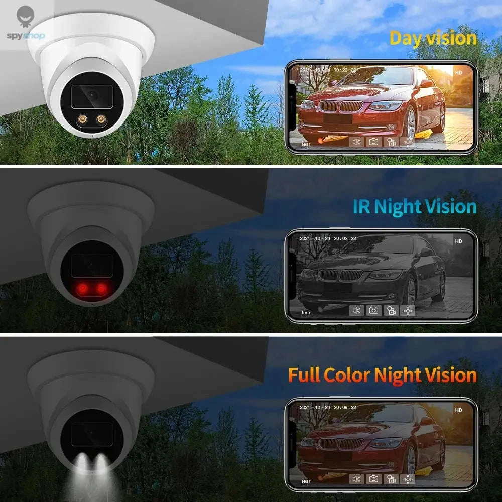 4K IP Camera – POE Outdoor Security with Color Night Vision and Audio-Super 4MP POE / 2.8mm
