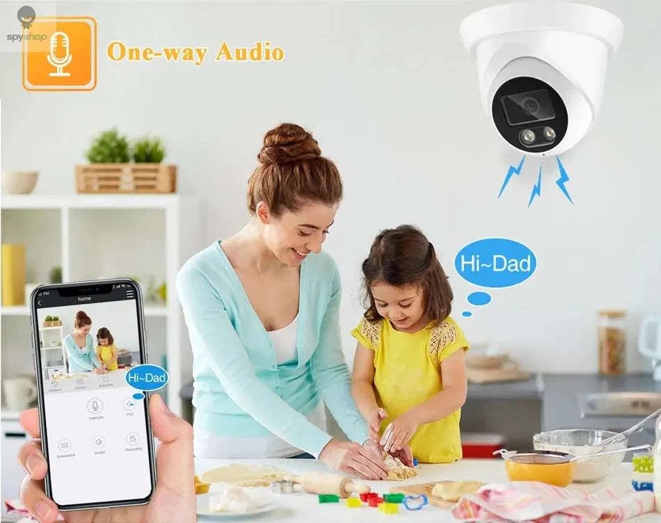 4K IP Camera – POE Outdoor Security with Color Night Vision and Audio-Super 4MP POE / 2.8mm