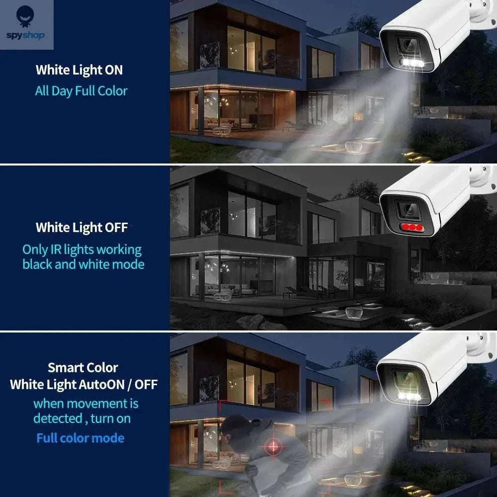 4K IP Security Camera with Color Night Vision and POE-Super 8MP POE / 2.8mm