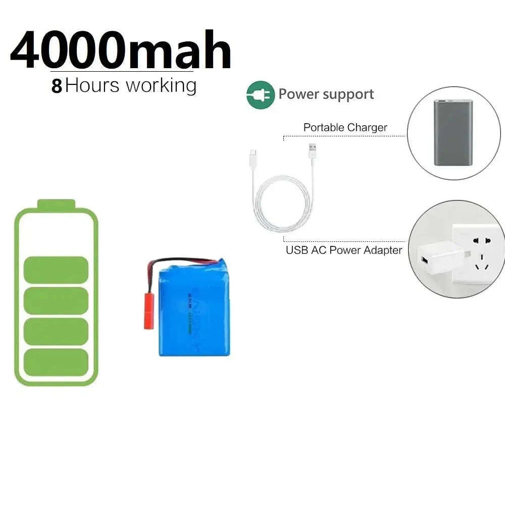 4K Mini Camera WiFi with 4000mAh Battery for Surveillance-No casing  Remote / 95 degree Lens