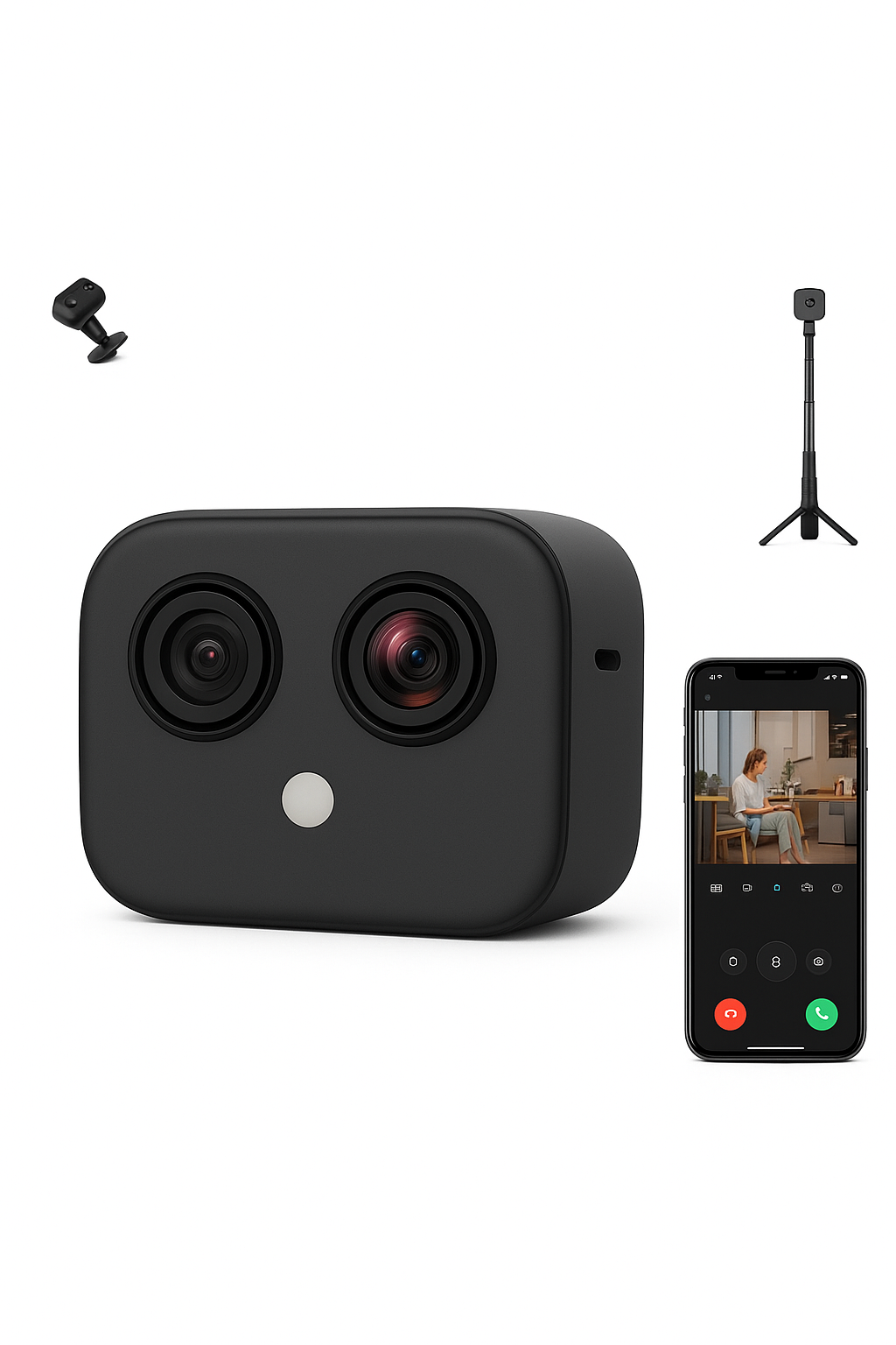 4K mini WiFi duál kamera biztonsági kamera