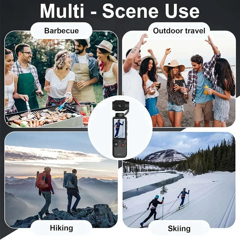 4K Pocket Sports Camcorder with 32GB Card, Tripod and 7-Hour Battery-WHITE / United States