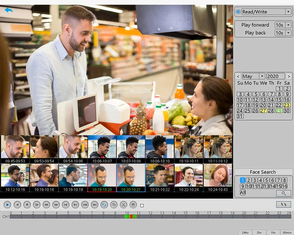 4K PoE NVR Video Recorder with Face Detection-4CH / Poland / 1T